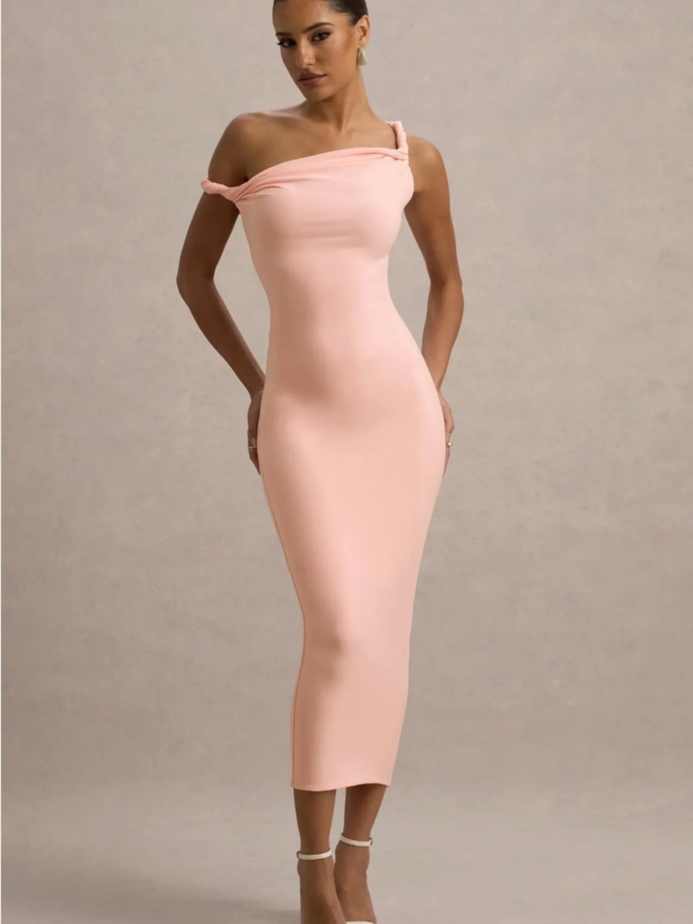Club London Pink Midi Bodycon Dress